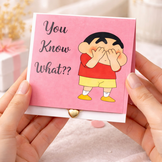 Shinchen I love u card with Necklace