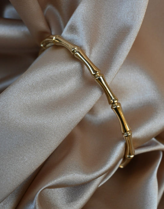 “Bamboo Style Gold Bracelet”