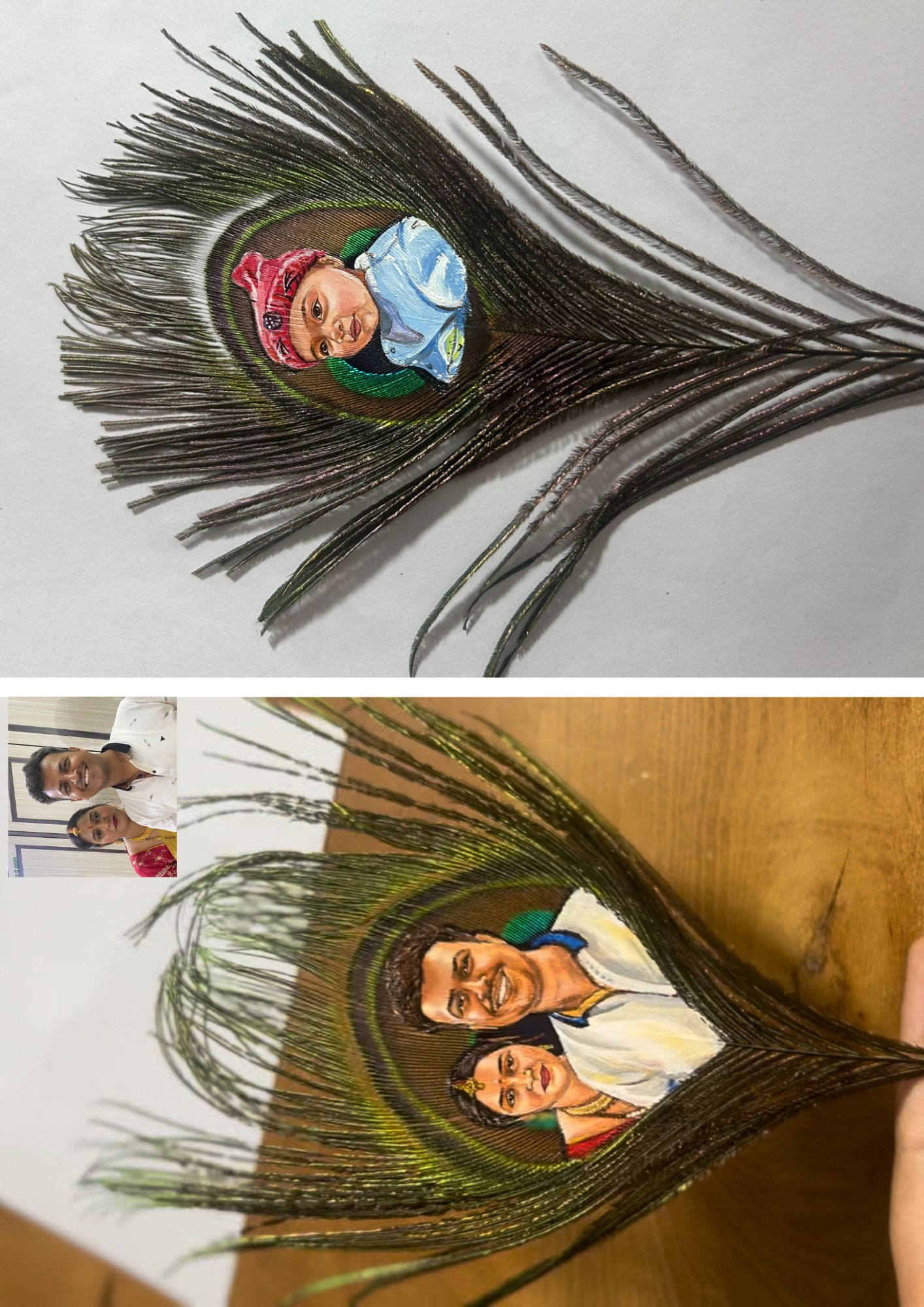 feather portrait