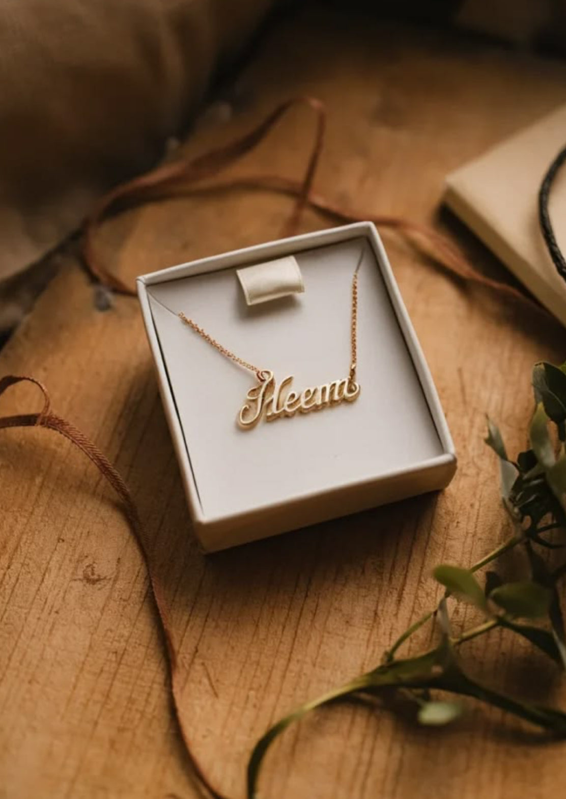customised pendant in gold colour