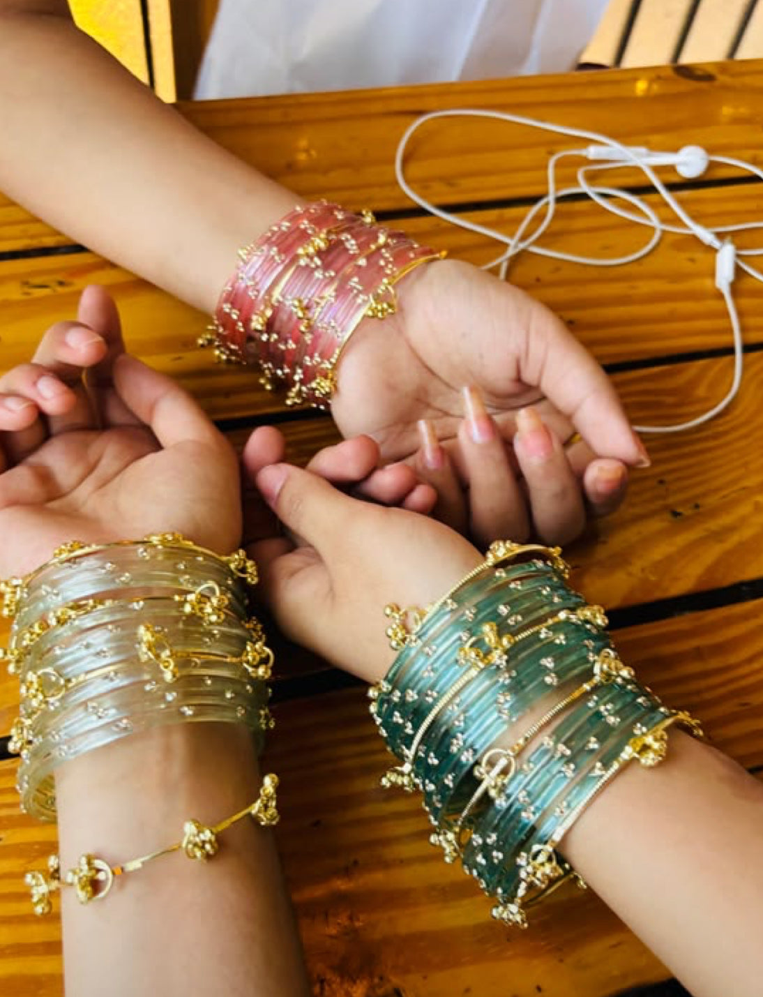 4 Dozen Diamond Bangles with 8 Ghungru Bangles