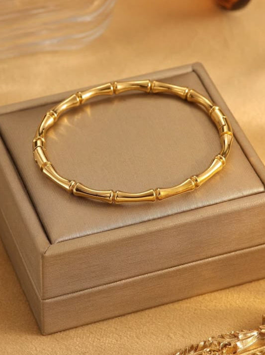 “Bamboo Style Gold Bracelet”