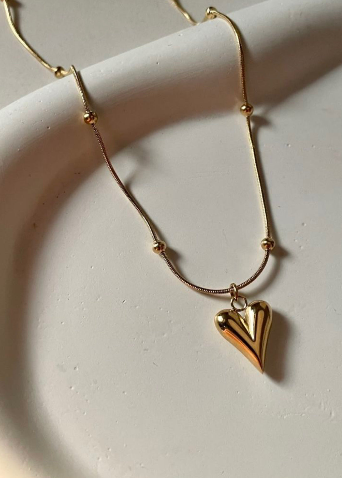 Heart neckpiece and earrings set