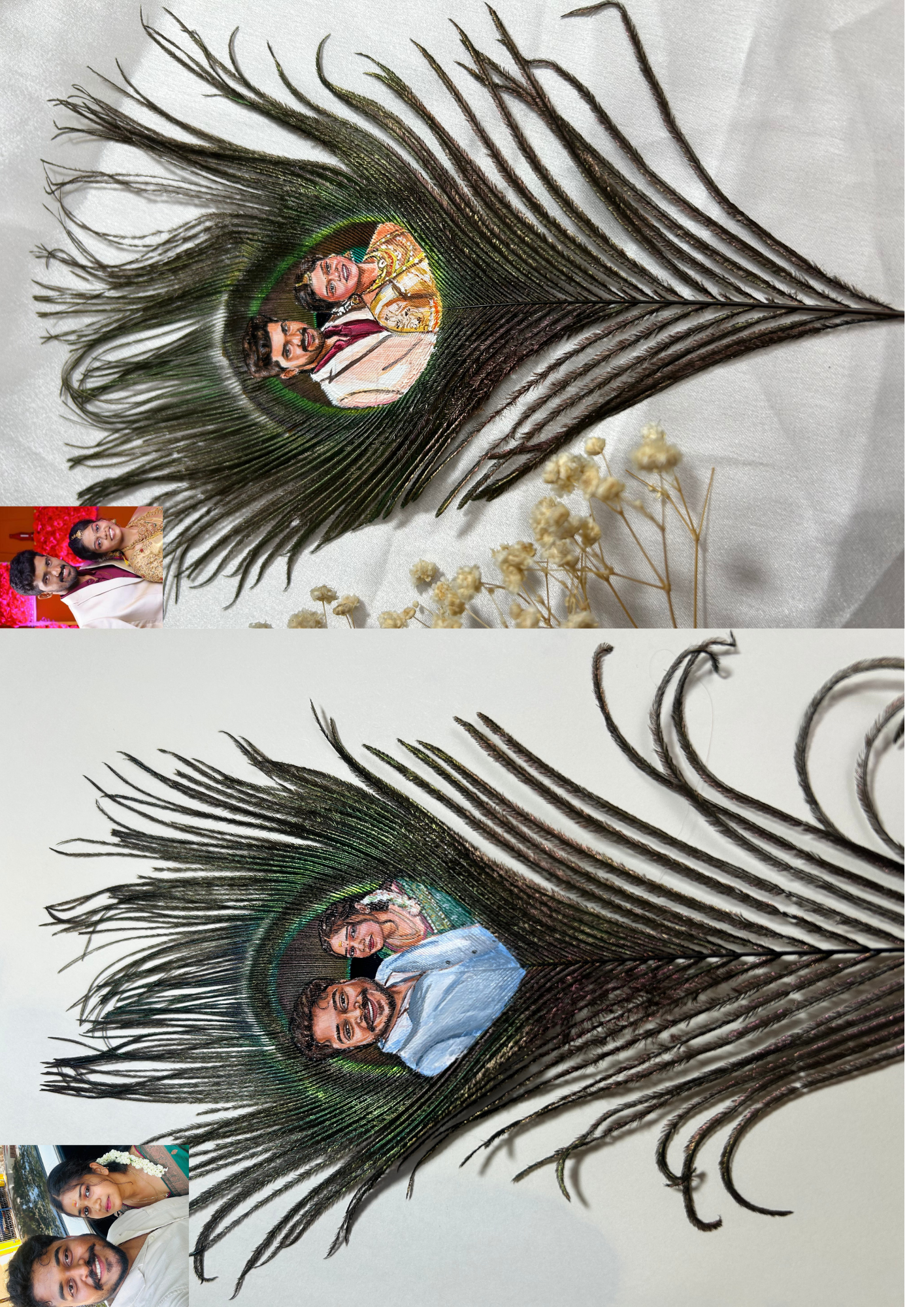 feather portrait